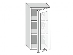 19.40.3 Шкаф настенный (h=913) на 400мм с 1-ой стекл. дверцей в Троицке - troick.magazin-mebel74.ru | фото