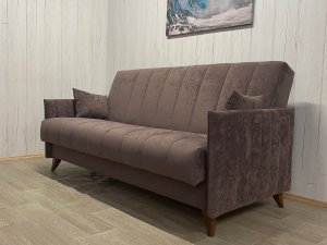 Диван Престиж-3 НПБ, велюр Sensey Dusty plum в Троицке - troick.magazin-mebel74.ru | фото