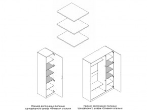 Комплект полок шкафа 1 дверного или 3 дверного в Троицке - troick.magazin-mebel74.ru | фото