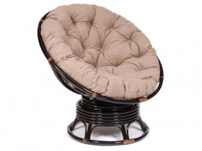 Кресло-качалка Papasan w 23/01 B с подушкой Antique brown, экошерсть Коричневый в Троицке - troick.magazin-mebel74.ru | фото