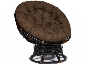 Кресло-качалка Papasan w 23/01 B с подушкой Antique brown, ткань Коричневый в Троицке - troick.magazin-mebel74.ru | фото