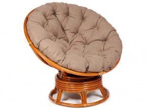 Кресло-качалка Papasan w 23/01 B с подушкой Cognac, экошерсть Коричневый в Троицке - troick.magazin-mebel74.ru | фото