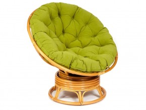 Кресло-качалка Papasan w 23/01 B с подушкой Honey, флок Олива в Троицке - troick.magazin-mebel74.ru | фото