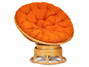 Кресло-качалка Papasan w 23/01 B с подушкой Honey, ткань Оранжевый в Троицке - troick.magazin-mebel74.ru | фото