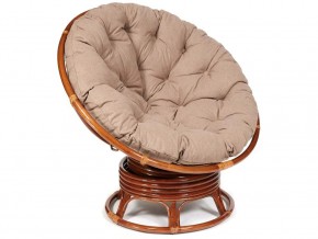 Кресло-качалка Papasan w 23/01 B с подушкой Pecan, экошерсть Коричневый в Троицке - troick.magazin-mebel74.ru | фото