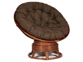 Кресло-качалка Papasan w 23/01 B с подушкой Pecan, ткань Коричневый в Троицке - troick.magazin-mebel74.ru | фото