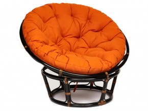 Кресло Papasan 23/01 W с подушкой Antique brown, ткань Оранжевый в Троицке - troick.magazin-mebel74.ru | фото