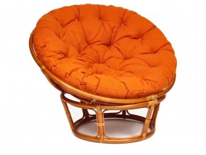 Кресло Papasan 23/01 W с подушкой Cognac, ткань Оранжевый в Троицке - troick.magazin-mebel74.ru | фото