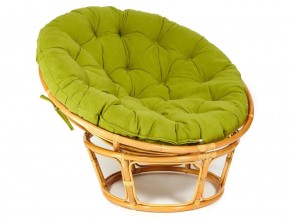 Кресло Papasan 23/01 W с подушкой Honey, флок Олива в Троицке - troick.magazin-mebel74.ru | фото