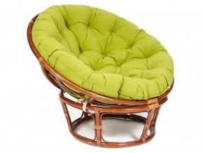 Кресло Papasan 23/01 W с подушкой Pecan, флок Олива в Троицке - troick.magazin-mebel74.ru | фото