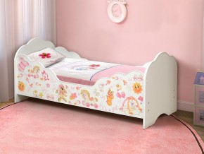 Кровать детская с бортом Малышка №4 700*1400 белая в Троицке - troick.magazin-mebel74.ru | фото