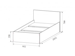 Кровать одинарная (Без матраца 0,9*2,0) в Троицке - troick.magazin-mebel74.ru | фото
