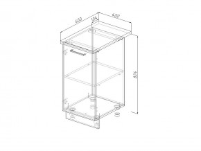 Н 40 Модуль нижний Без Столешницы МН 40 в Троицке - troick.magazin-mebel74.ru | фото