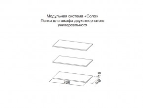 Полки для шкафа двухстворчатого универсального в Троицке - troick.magazin-mebel74.ru | фото