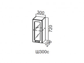 Ш300с/720 Шкаф навесной 300/720 (со стеклом) в Троицке - troick.magazin-mebel74.ru | фото