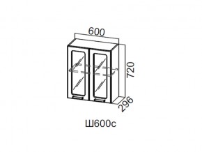 Ш600с/720 Шкаф навесной 600/720 (со стеклом) в Троицке - troick.magazin-mebel74.ru | фото