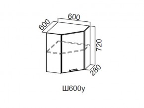 Ш600у/720 Шкаф навесной 600/720 (угловой) в Троицке - troick.magazin-mebel74.ru | фото